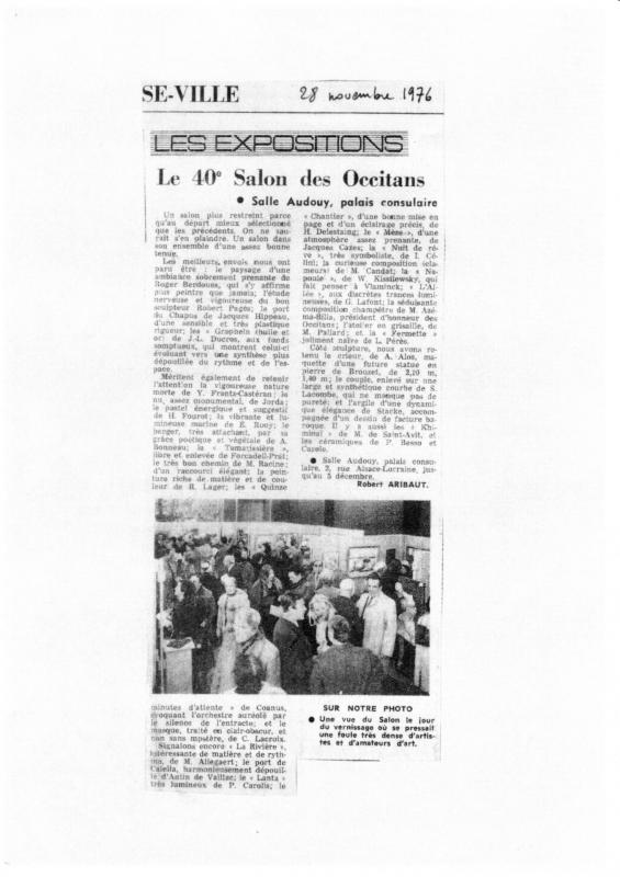 40 eme salon des occitans 28 novembre 1976