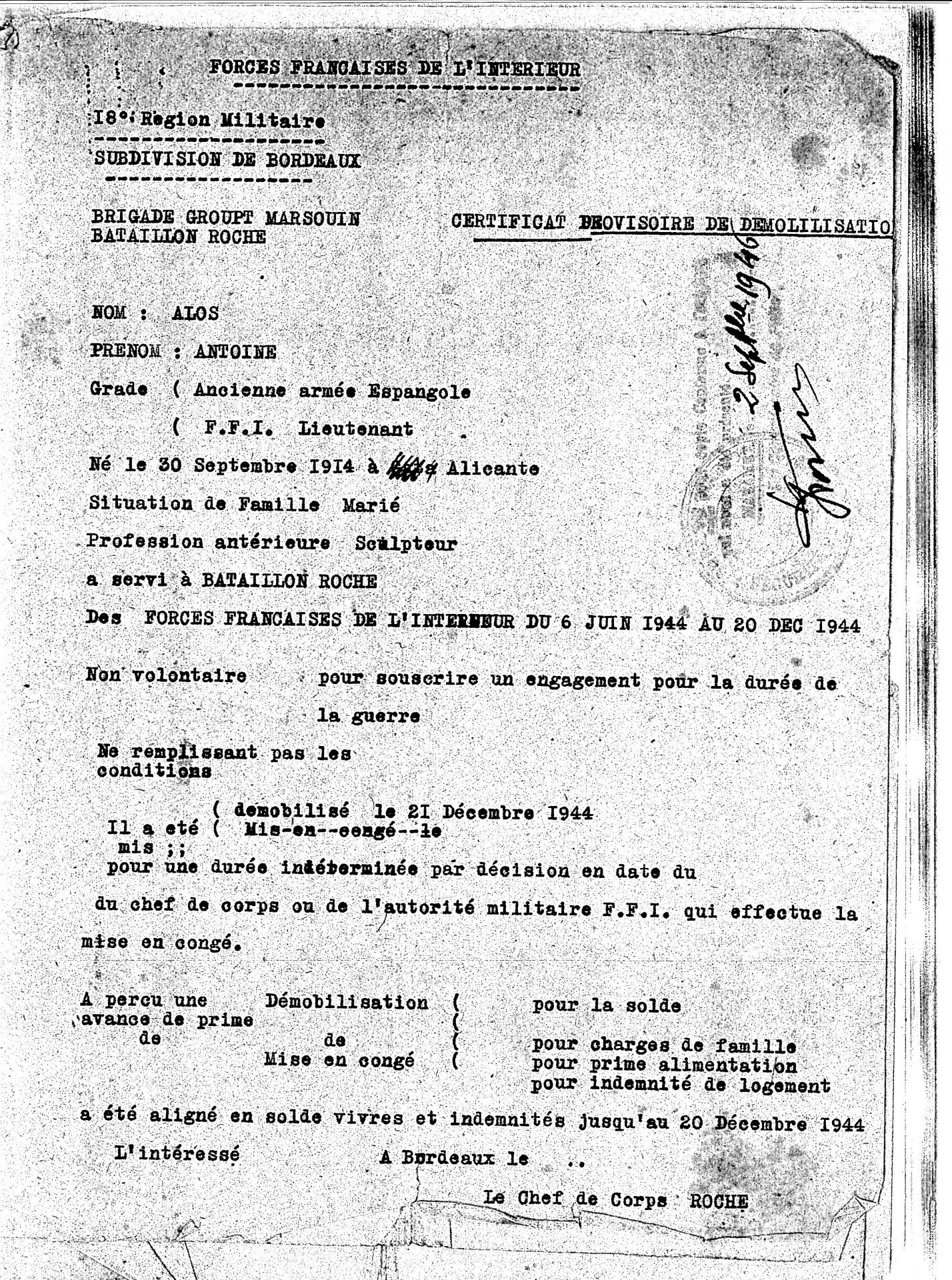 Certificat demobilisation 20 12 1944 014